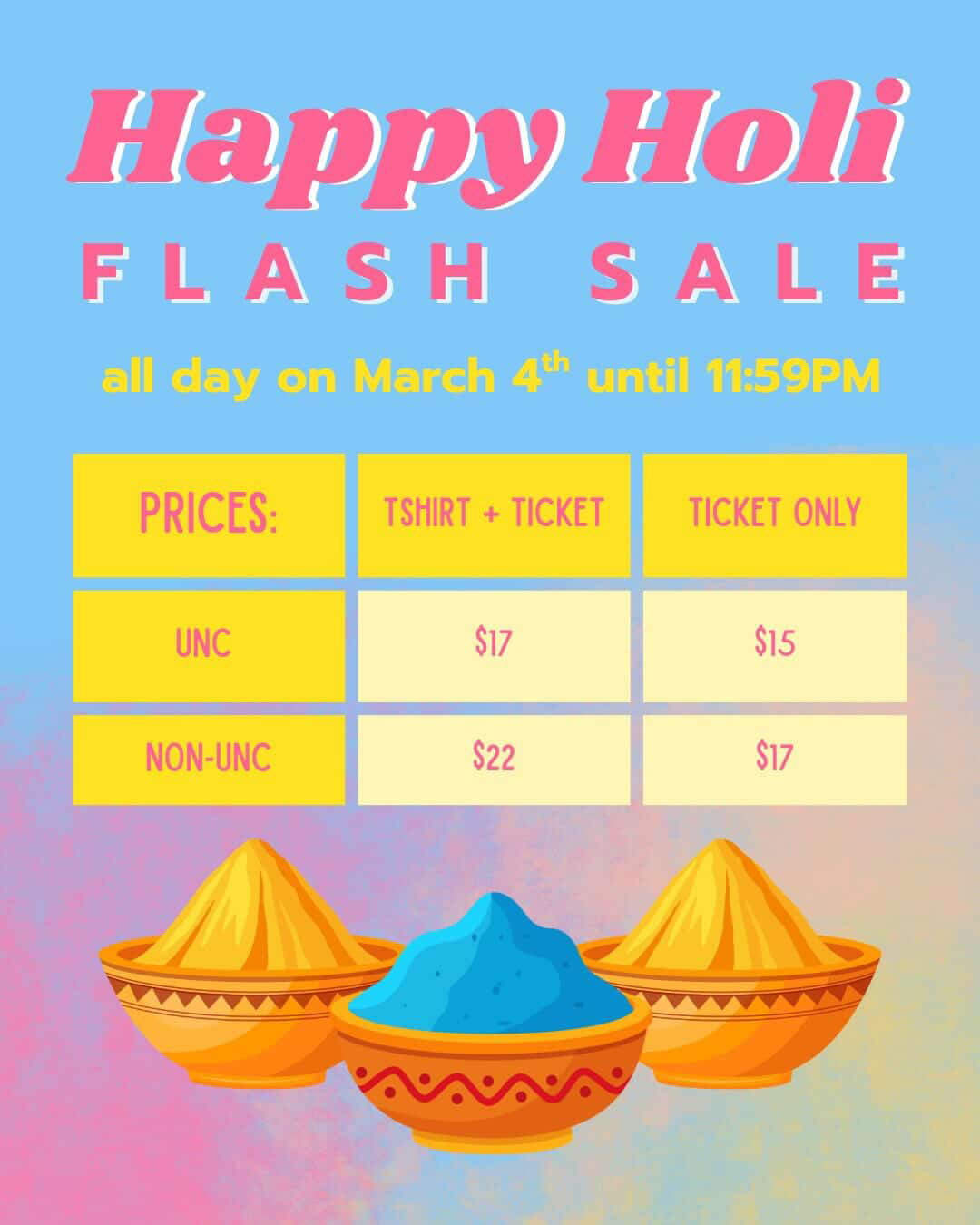 Happy Holi Flash Sale